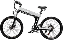 RDJM Bike RDJM Electric Bike, Mountain Bike, 26" E-Bike City Bike Commuter Bike with 48V 8Ah Removable Lithium Battery, Shimano 7-Speed Mens Folding E-Bike (Color : Grey, Size : 26")