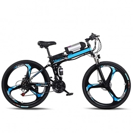 RSTJ-Sjef Folding Electric Mountain Bike RSTJ-Sjef 21 Speed Electric Bike, 250W 26 Inch Electric Bicycle E-Bike with Removable 36V 10Ah Lithium-Ion Battery, Folding Electric Assisted Bicycle for Adults, Blue