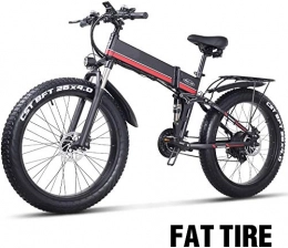 RVTYR Bike RVTYR 1000W Electric Bicycle, Folding Mountain Bike, Fat Tire Ebike, 48V 12.8AH folding electric bike (Color : Red)