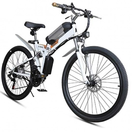 RXRENXIA Electric Bike 26 Inches Folding Fat Tire Snow Bike 12Ah Li-Battery 21 Speed Beach Cruiser Mountain E-Bike with Rear Seat