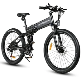 Samebike Folding Electric Mountain Bike SAMEBIKE 26'' Electric Bike for Adult, Powerful Electric Bicycle with 48V 10.4Ah Removable Lithium-Ion Battery, Professional Mountain Bike E-Bike, Shimano 3 * 7S (LO26-II-FT-HEI)