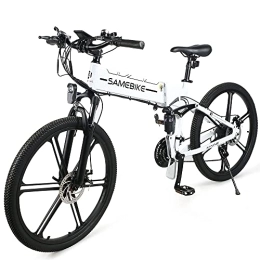 Samebike Folding Electric Mountain Bike SAMEBIKE 26 Inch Electric Bicycle For Adults, Foldable Unisex City Electric Bicycle, 48V 10.4AH / 12.5AH Removable Battery, Shimano 21 Speeds