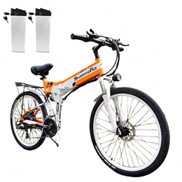 SAWOO Bike SAWOO 26 Inch Mountain Electric Bicycle 500w Folding Eike 48v 12.8ah Removable and Waterproof Two Batteries 21 Speed