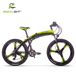 SBX Bike SBX Electric Bicycle E-Bike 3 Mode, City Mountain Adult Bike Disc Brake, Cycling Bicycle Lithium Battery (black-green)