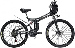 SFSGH Folding Electric Mountain Bike SFSGH Ebikes For Adults, Folding Electric Bike MTB Dirtbike, 26" 48V 10Ah 350W IP54 Waterproof Design, Easy Storage Foldable Electric Bycicles For Men(Color:Black)