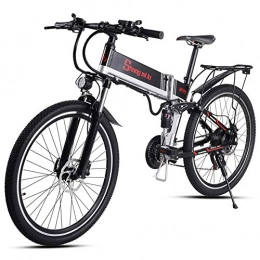 Shengmilo Folding Electric Mountain Bike Shengmilo Electric Bicycle 26 inch 4.0 fat Tire Electric Mountain Folding Bicycle, 350W 48V 13Ah Full Suspension and Shimano 21 Speed, Ultra-light Aluminum Body with Rear Frame, M80 Suitable for Adult.
