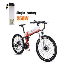 Shengmilo Bike shengmilo Electric Bike Mountain e Bicycle Folding ebike Adults Mens Lithium Battery 250W 20 Inch Shimano 21 Speed Aluminum Frame Hydraulic Disc Brakes M80(Orange 250W)