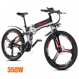 Shengmilo Bike Shengmilo Electric Foldable Bike, 26 Inch Integrated Wheel Mountain Road E- Bike, 48V / 350W Lithium Battery Included (BlACK)