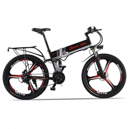 Shengmilo Folding Electric Mountain Bike Shengmilo-M80 350w Electric Mountain Bike, 26-inch Folding Electric Bicycle, 48v 13ah Full Suspension And Shimano 21 Speed, With Rear Shelf