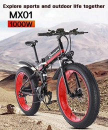 Shengmilo Bike Shengmilo MX01 1000W Fat Electric Mountain Bike 13AH Battery 21Speeds Hydraulic Disc Brake (Battery)