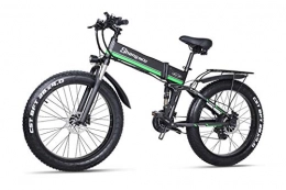 Shengmilo Folding Electric Mountain Bike Shengmilo MX01 Electric Bike 26 Inches Folding E-bike For Adults, Max Speed 25 Mph, 3 Riding Modes, Pedal Assist, With 12.8Ah Removable Lithium Battery (One Battery, Green)