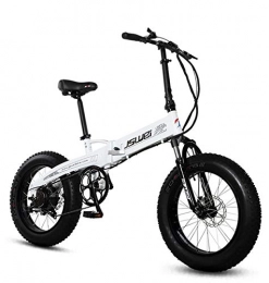 SHIJING Folding Electric Mountain Bike SHIJING Folding electric bike 20 inches 4.0snow fat tires 36v li-ion battery power battery 350W variable-speed electric bicycle adult, 2