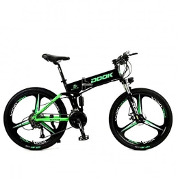 Shiyajun Bike Shiyajun 26-inch 27-speed folding mountain electric lithium-ion bicycle-Red 26 inches