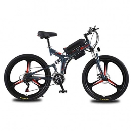 SHJR Bike SHJR Adult Electric Mountain Bike 36V Lithium Battery, Foldable High-carbon steel Frame Electric Bicycle, With LCD Display E-Bikes, C, 10AH