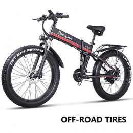 Skyzzie Bike Skyzzie Electric Mountain Bike Folding E-bike 500W Electric Bicycle with Removable 48V 12.8AH Lithium-Ion Battery, 26" Off-Road Wheels Premium Full Suspension and Shimano 21 Speed Gear