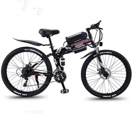 Smart Mountain Ebike, 26" Mountain Bike for Adult, All Terrain 27-speed Bicycles, 36V 30KM Pure Battery Mileage Detachable Lithium Ion Battery, (Color : Black red A1, Size : 8AH/40km)
