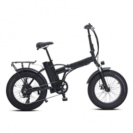 Smisoeq Folding Electric Mountain Bike Smisoeq 20 inches 500W foldable electric bicycle snow mountain bike, with the rear seat, and a lithium battery with 48V 15AH disc brake