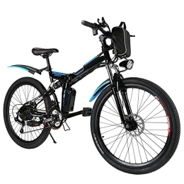 Speedrid Folding Electric Mountain Bike Speedrid Electric Bike 26’’ Electric Folding Bikes for Adults e-bike Electric Mountain Bike with Double Shock Absorption, Font and Rear Disc Brakes, and Professional 21-speed.