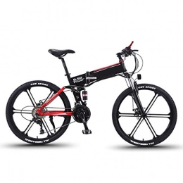 sunyu Folding Electric Mountain Bike sunyu Ebikes Fast Electric Bikes for Adults Folding Electric Bikes with 36V 26inch, Lithium-Ion Battery Bike for Outdoor Cycling Travel Work Out and Commutingred