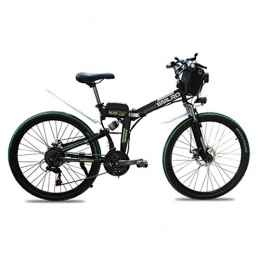 suyanouz Folding Electric Mountain Bike Suyanouz 21 Speed Electric Bike Folding Electric Mountain Bicycle Adults Electric Bicycles 24 And 26Inch Lithium Battery Electric Bike, 24Inch Black