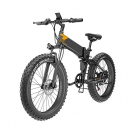 TANCEQI Folding Electric Mountain Bike TANCEQI 26'' Electric Folding Bike for Adults, Electric Snow Bike Three Working Modes, Aluminum Alloy Mountain Cycling Bicycle, E-Bike with 7-Speed Transmission for Outdoor Cycling Work Out