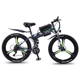 TANCEQI Folding Electric Mountain Bike TANCEQI Folding Electric Bike E-Bike 26'' Electric Bicycle with 36V 350W Motor And 21 Speed Gear Snow Bicycle Moped Electric Mountain Bike Aluminum Frame, Gray