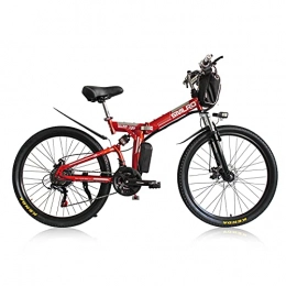 TAOCI Folding Electric Mountain Bike TAOCI Electric Bikes for Women Adult, All Terrain 26'' 48V E-Bike Bicycles Shimano 21-speed Removable Lithium-Ion Battery Mountain Ebike for Outdoor Cycling Travel Work Out