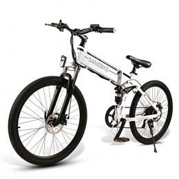 Ti-Fa Bike Ti-Fa Upgraded Electric Bike for Adult Moped Spoke Rim Folding Ebike 48V 500W Bicycle 3 Mode 26 Inch Tires, White