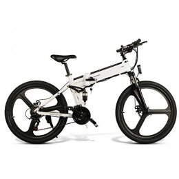 TUKING Adult Folding Electric Bikes Comfort Bicycles Hybrid Recumbent/Road Bikes 14 inch,11.6Ah Lithium Battery, Aluminium Alloy,Disc Brake,Received within 3-7 days, for Adults, Men Women(White)