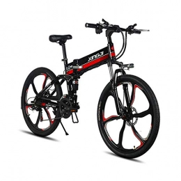 ukukuk Electric Bicycle, 350W 26-inch Folding Mountain Bike, Ebike 21-level Shift Assisted, E-Mountain bike 48V 12AH
