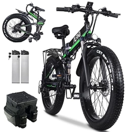 VLFINA Bike VLFINA With two 12.8AH batteries, foldable electric mountain bike, 26" fat tyres, aluminium frame EBIKE, hydraulic oil brakes