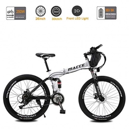 WDXN Folding Electric Mountain Bike WDXN Folding Electric Bikes for Adults, Lightweight 25Kg 36V 10-20AH Large Capacity Lasting Endurance 30-70Km, Max Speed 35Km / H, 20A