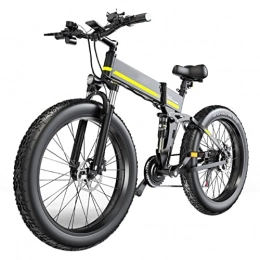 WMLD Folding Electric Mountain Bike WMLD 1000w Folding Electric Bikes for Adults Electric Bikes 26 Inch Fat Tire E-Bike 48V 12.8Ah Lithium Battery 21 Speed Ebike 30 Mph