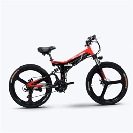 Wonzoneddzxc Electric Bicycles 26 inch Electric Bicycle fold ebike 500w high Speed Motor Electric Assist Bike Off-Road Smart e-Bike (Color : 48V24AH)