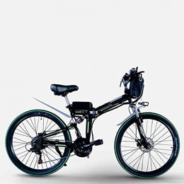 WXDP Bike WXDP Self-propelled Foldable Electric Mountain Bike, 350W / 500W 8-15Ah 26 Inch Fashion Urban Electric Bike Portable Disc Brake Suitable for Men Women City Commuting, Black, 48V8AH350W