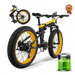 WYL 26" Electric mountain bike, Folding Mountain Bike with 26 inch Fat Tire Ebike 27 Speed E-bike Pedal Assist Hydraulic Disc Brake, Aluminum Alloy Frame Smart LCD Meter48V13Ah400W