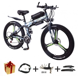 XCBY Folding Electric Mountain Bike XCBY Folding E-Bike, Electric Bicycle - 26 Inch Wheel Electric Bike Aluminum Alloy 36V Mountain Cycling Bicycle, Shimano 21-Speed For Adults Gray-50KM