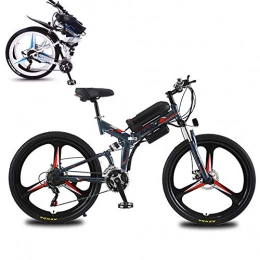 Xcmenl Folding Electric Mountain Bike Xcmenl 26" Foldable Electric Mountain Bike, High-Carbon Steel Electric Bikes for Adult, 10Ah Lithium Battery Full Suspension Hydraulic Disc Brake 21-Speed Electric Bicycle for Mens