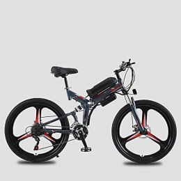 XILANPU Folding Electric Mountain Bike XILANPU Electric Bicycle, 8AH Lithium Battery Assisted Bicycle Electric Folding Mountain Bike Adult Double Shock Absorption High Carbon Steel Material, Exquisite Welding, Red