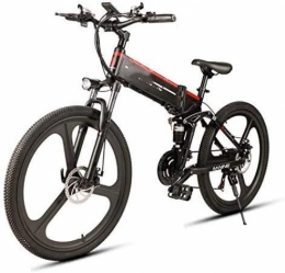 XINTONGLO Folding Electric Mountain Bike XINTONGLO The foldable electric bicycle 48V 10AH 350W 25KM / H 26"MTB mountain bike aluminum bicycle liquid crystal display E- Maximum load 90 kg, Black