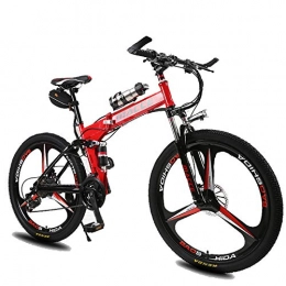 XXZ Folding Electric Mountain Bike XXZ Electric Bike Bicycle Moped with Front Rear Disk Brake 250W for Cycling Outdoor, 125Kg Max Load
