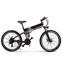 Yd&h Folding Electric Mountain Bike Yd&h 26" Electric Mountain Bike, Adults Folding Electric Bicycle with Removable Lithium-Ion Battery (48V 350W), 21 Speed Gear And Three Working Modes, A, 48V 70Km