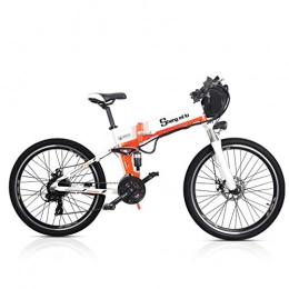 Yd&h Folding Electric Mountain Bike Yd&h Electric Mountain Bike Foldable, 26" All Terrain Electric Bicycle for Adults, Removable Lithium-Ion Battery (48V 350W), 21 Speed Gear And Three Working Modes, B, 48V 70Km