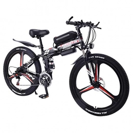 YSHUAI Bike YSHUAI 26 '' Collapsible Electric Bike, Electric Bicycles Magnesium Alloy Professional 21 / 27 Speed, Lithium Battery Lcd Meter, 350W36V10AH All-Terrain Mountain Bike, Red, 27 speed