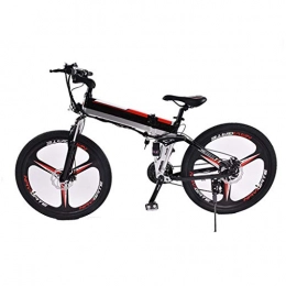 YUN&BO Folding Electric Mountain Bike YUN&BO Electric Bicycle for Adult, 26 Inch 7 Speed City Electric Bike with 8Ah Lithium Battery, Max Speed 32 Km / H, Suitable for Sand, Snow, Beach
