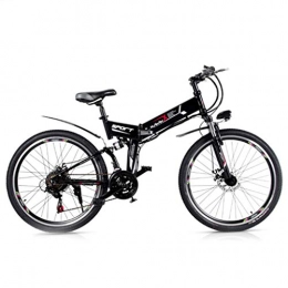 YUNYIHUI Bike YUNYIHUI Electric Mountain Bike, Lithium-ion battery, 26 Inch Folding E-bike, commuter city folding bike, Black retro wheel-350W