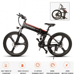 YXYBABA Folding Electric Mountain Bike YXYBABA 26" Electric Mountain Bike Foldable Adult Double Disc Brake And Full Suspension Mountainbike 48V 8Ah 350W Bicycle Adjustable Seat Aluminum Alloy Frame Smart LCD Meter Shimano 21 Speed