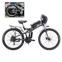 YXYBABA Folding Electric Mountain Bike YXYBABA 26'' Folding Electric Mountain Bicycle with Removable Large Capacity Lithium-Ion Battery (48V 20AH 500W), Electric Bike 21 Speed Gear And Three Working Modes, Black