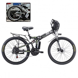 YXYBABA Bike YXYBABA Electric Bike Electric Mountain Bike with 26" Super Lightweight Magnesium Alloy with 350W Motor 48V 8Ah Lithium-Ion Battery Premium Full Suspension And 21 Speed Shimano Gears, Black