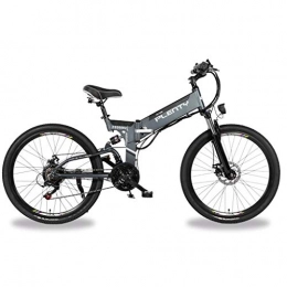 ZJGZDCP Folding Electric Mountain Bike ZJGZDCP Adult Folding Electric Bicycles Aluminium 26inch Ebike 48V 350W 10AH Lithium Battery Dual Disc Brakes Three Riding Modes with LED Bike Light (Color : GRAY, Size : 12.8AH-614WH)